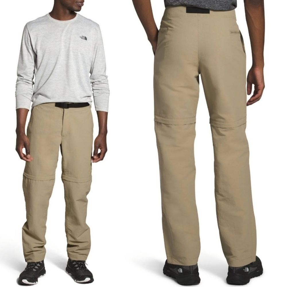 NWT North Face "Paramount Trail Convertible Hiking Pants" Twill Beige, Size 34